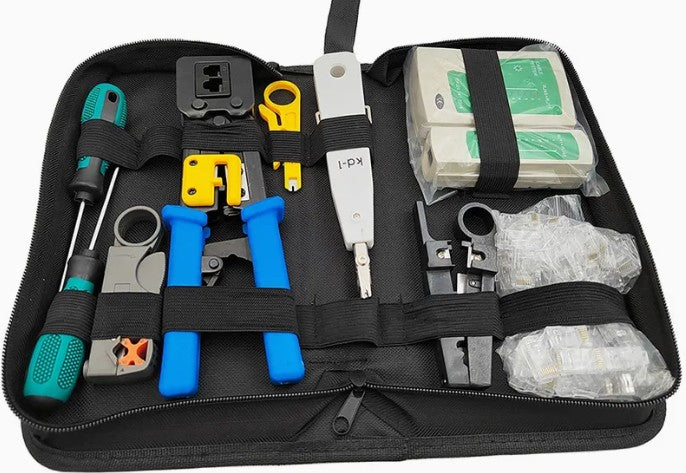 Netix 11 Piece Network Tool Kit With Pass Through Crimping Tool