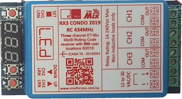 Nice ET Condo 3 Channel Receiver