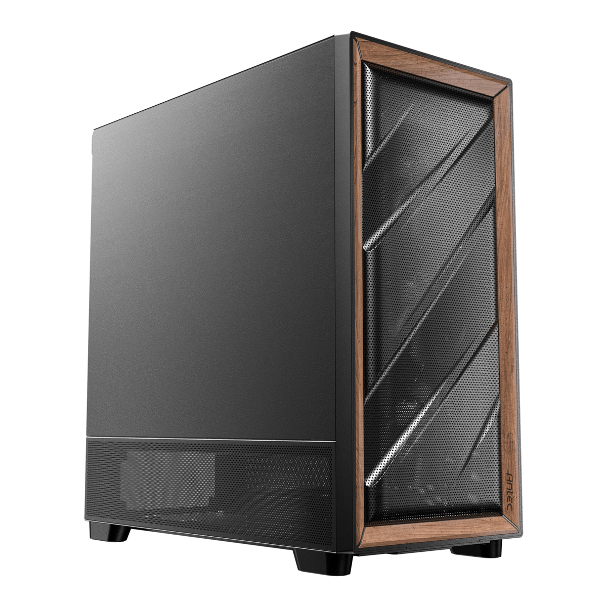 Antec FLUX SE E-ATX | ATX | Micro-ATX | ITX Mid-Tower Gaming Chassis Wood Front Panel- Black