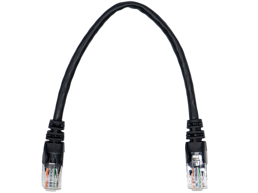 Linkbasic 22cm UTP Cat5e Flylead Black - Guards On Duty Shop & Security Guards