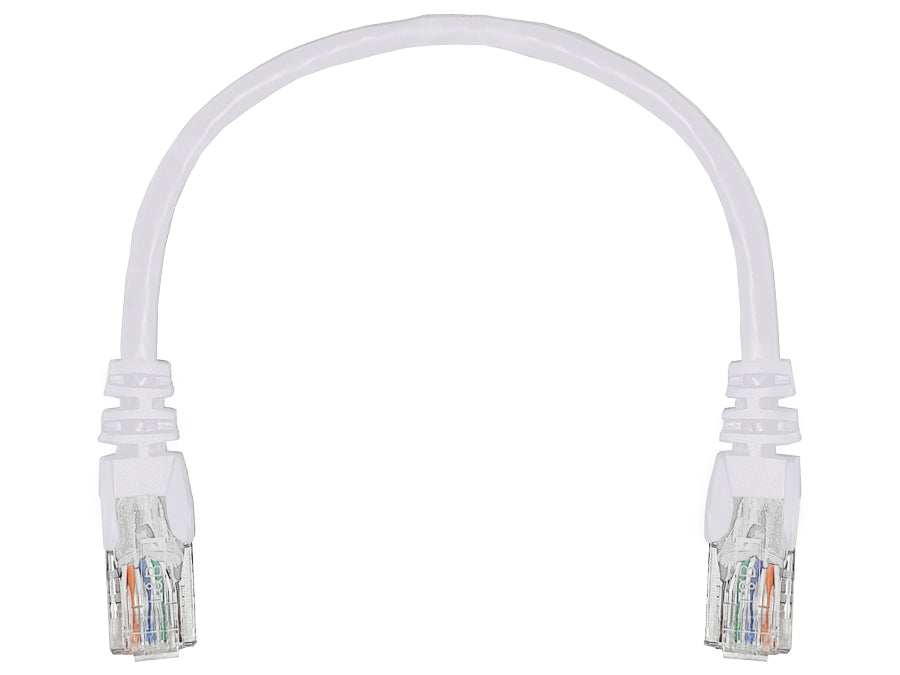 Linkbasic 22cm UTP Cat5e Flylead White - Guards On Duty Shop & Security Guards