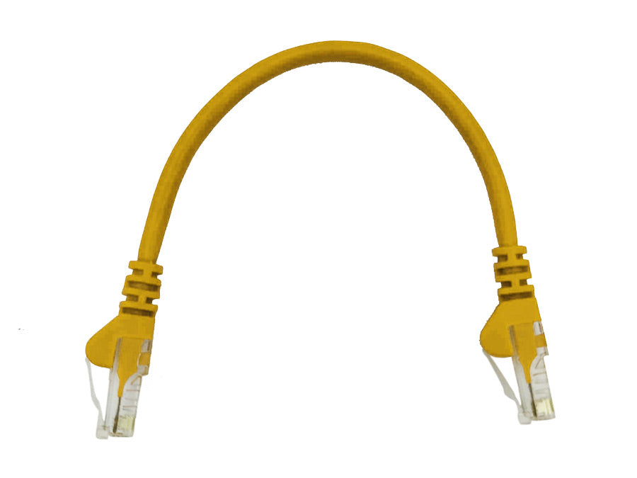 Linkbasic 22cm UTP Cat5e Flylead Yellow - Guards On Duty Shop & Security Guards
