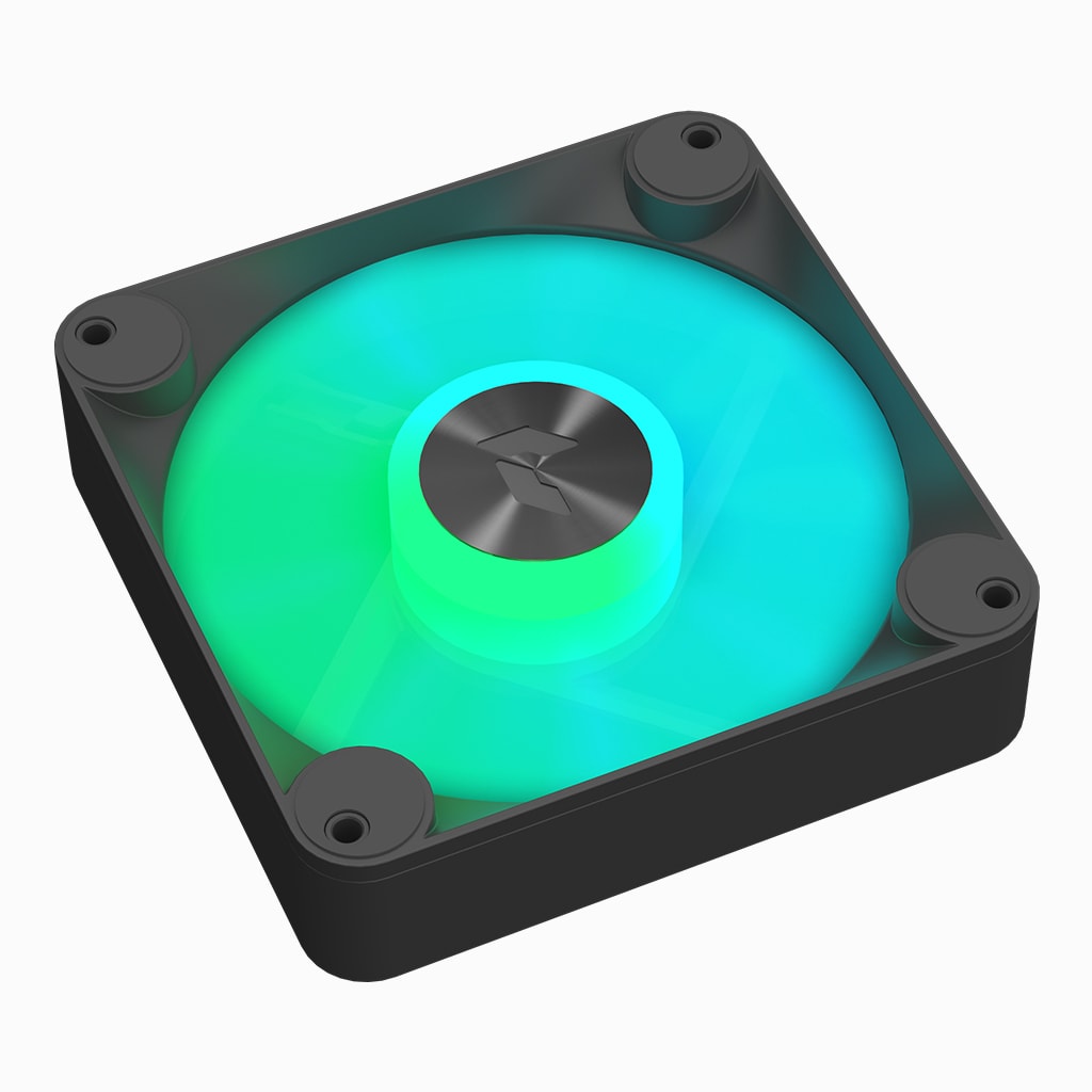 Aerocool APNX FP1-R 120mm PWM ARGB Fan - Black - 3 pack with Hub