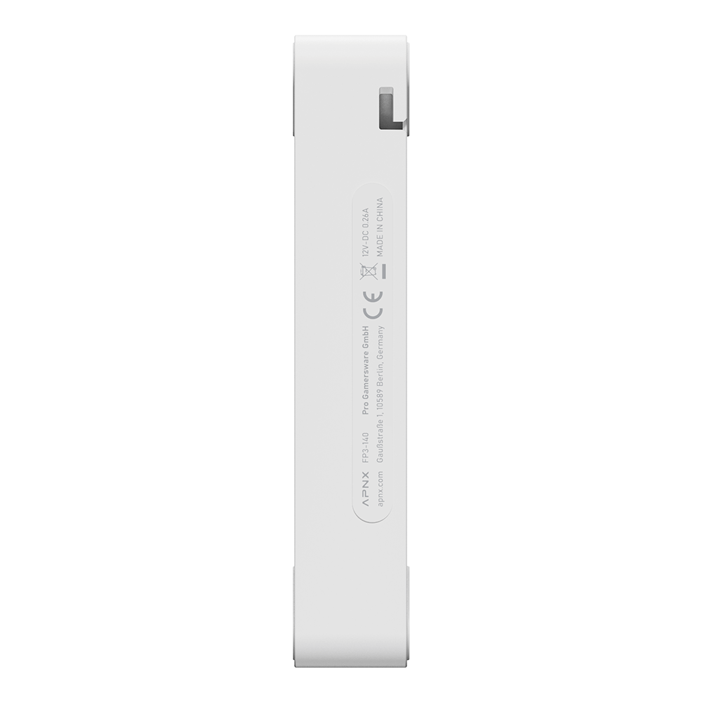 Aerocool APNX FP3 140mm PWM ARGB Fan - White - 2 pack; Incl 2×PWM extension cables