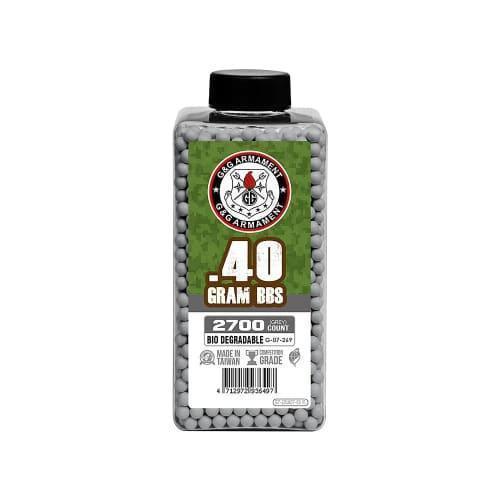 G&G Armament Pellets BBs 0.40G Bottle 2700 Count Grey Guards On Duty Security