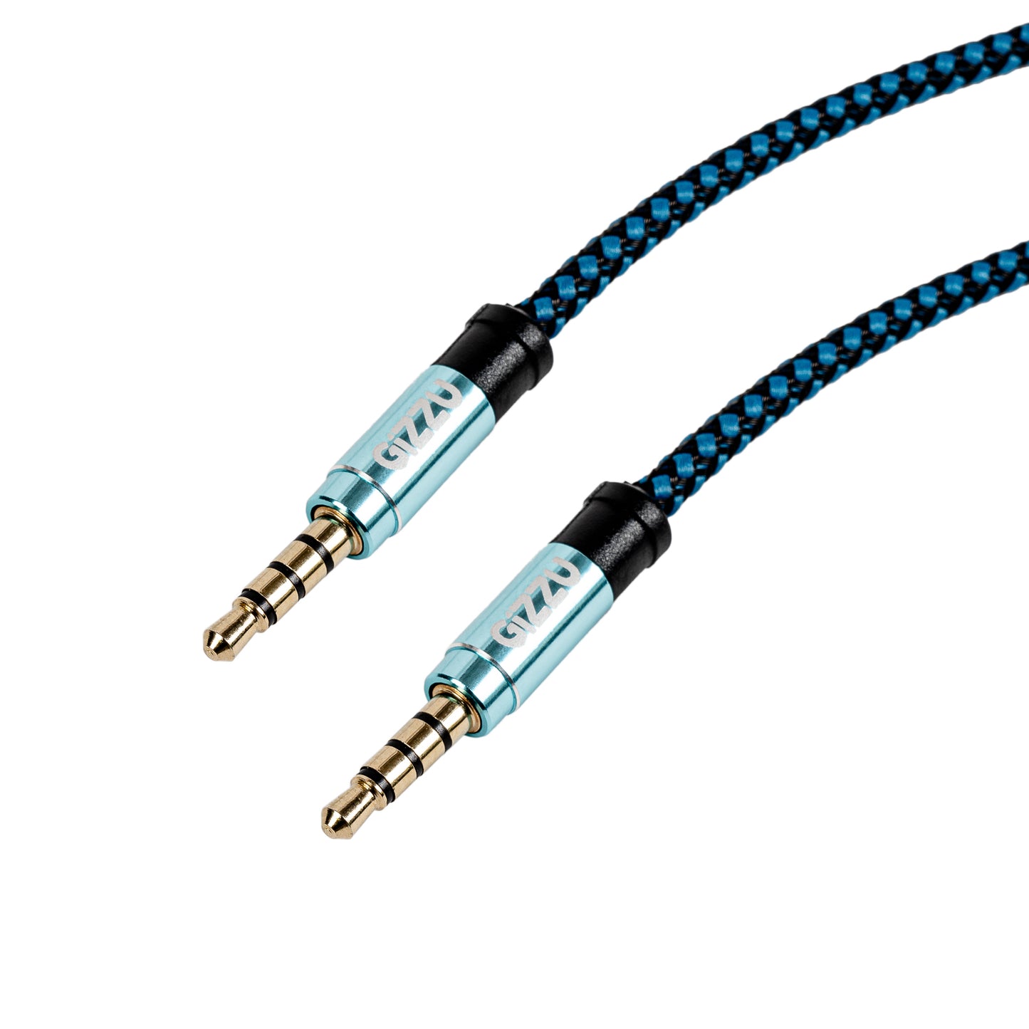Gizzu 3.5mm AUX Cable 1.5m - Black/Blue - Guards On Duty Shop & Security Guards
