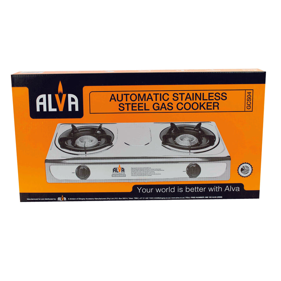 Alva 2-Burner Stainless Steel Gas Stove - Alva 2-Burner Stainless Steel Gas Stove