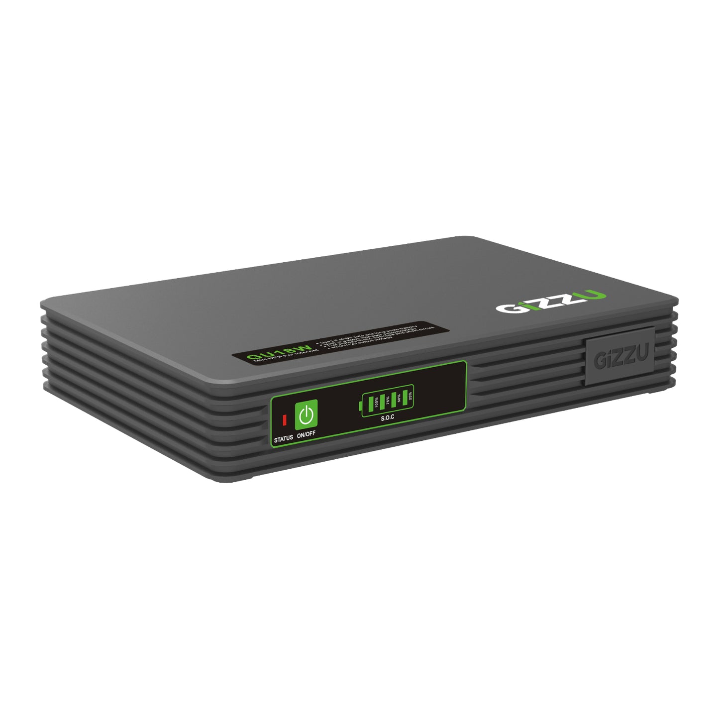 Gizzu SURF Simple 18W 55Wh LiFePO4 MINI DC UPS - Black - Guards On Duty Shop & Security Guards