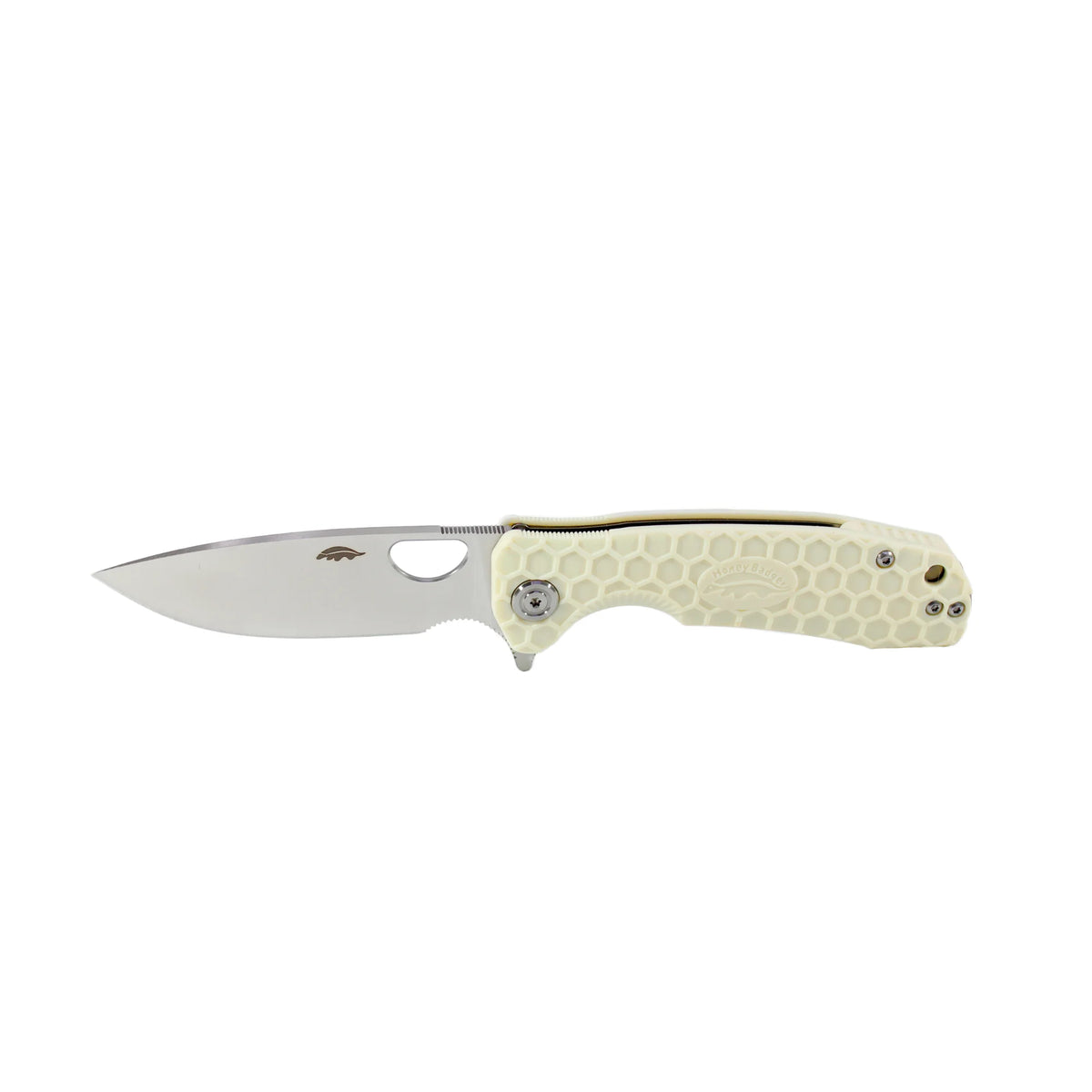Honey Badger Flipper 8Cr13MoV - Large - White