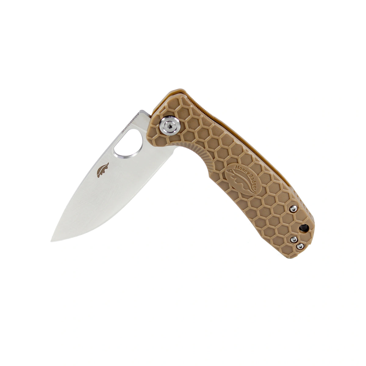 Honey Badger Flipper D2 - Large (No Choil) - Tan