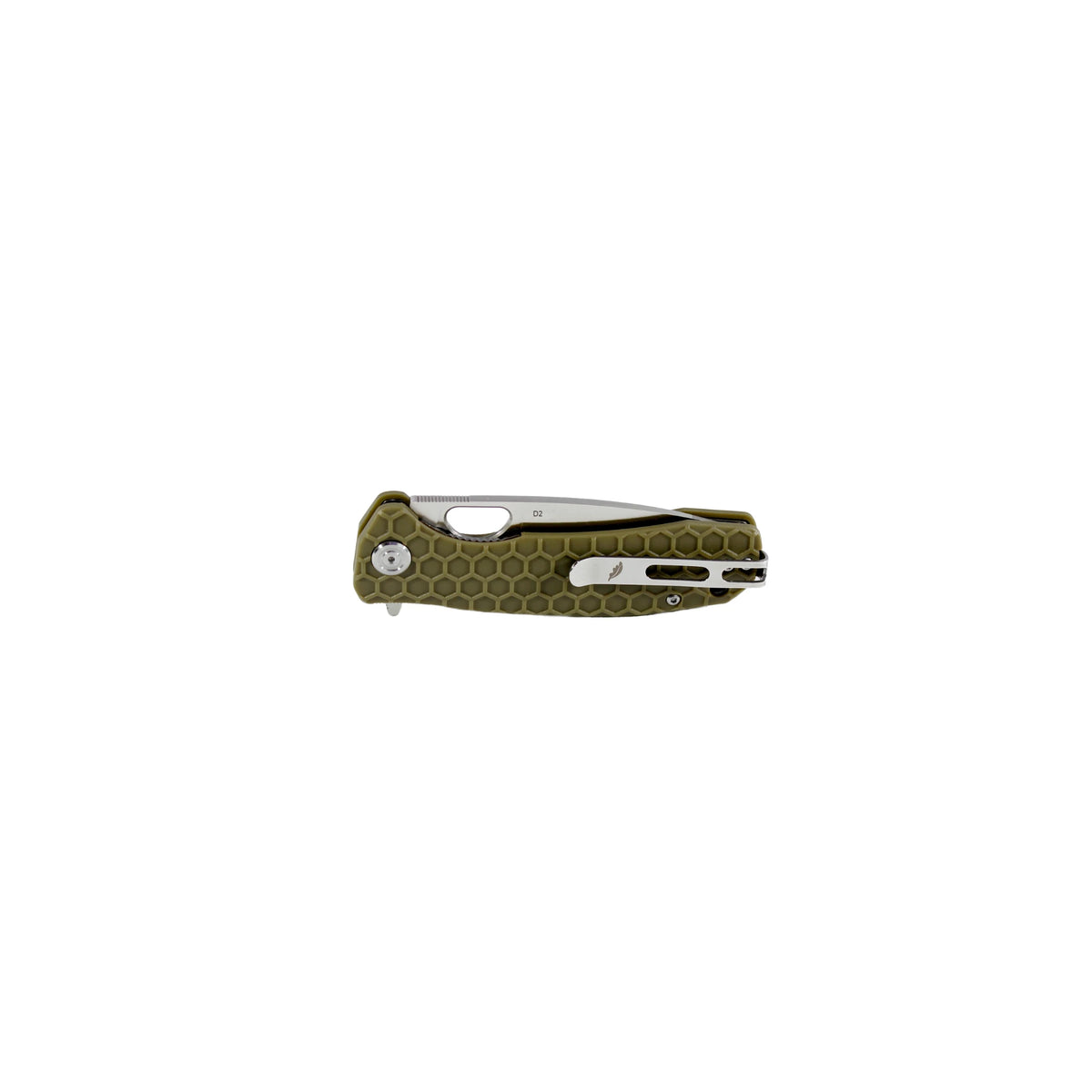 Honey Badger Flipper D2 - Small (No Choil) - Green