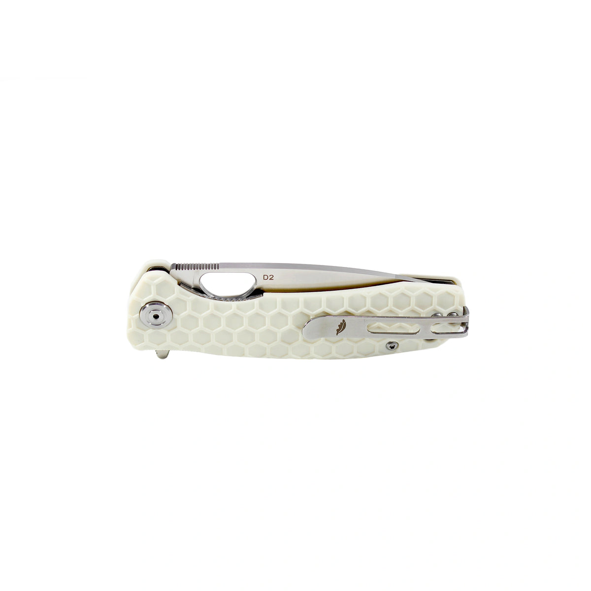 Honey Badger Flipper D2 - Medium (No Choil) - White
