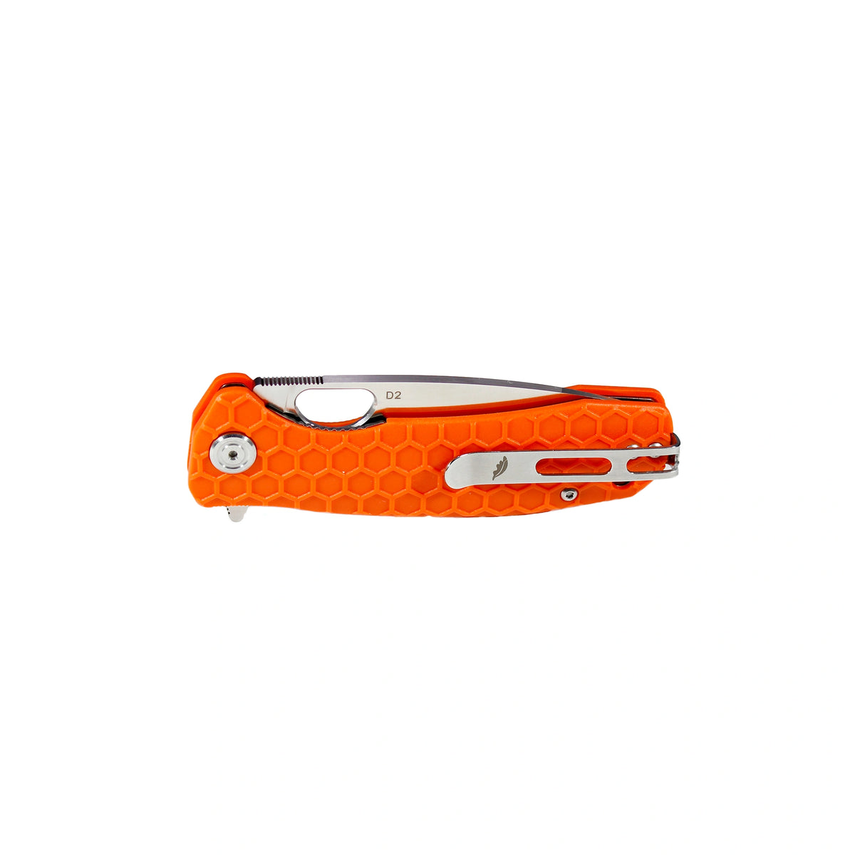 Honey Badger Flipper D2 - Medium (No Choil) - Orange