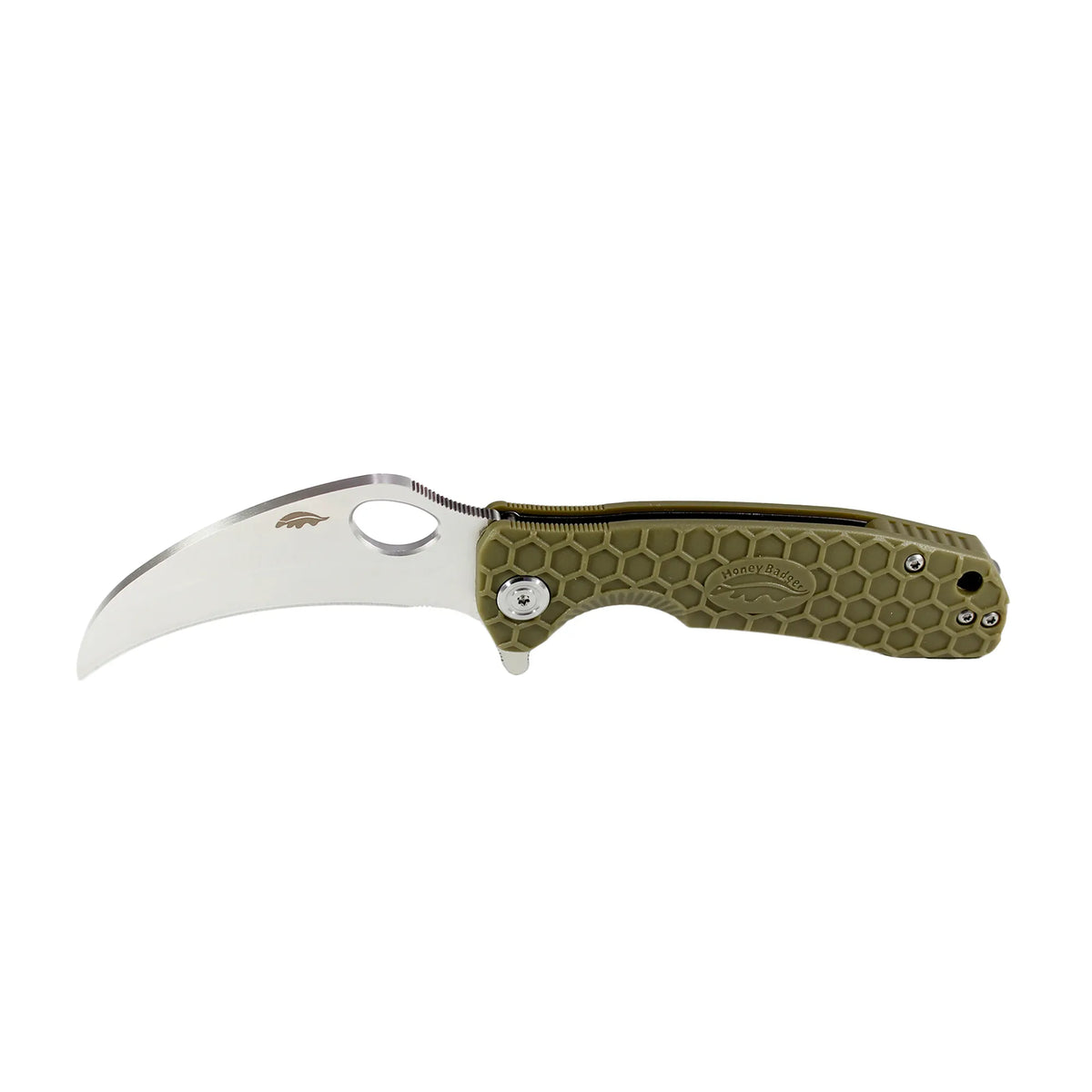 Honey Badger Claw Plain 8Cr13MoV - Medium - Green