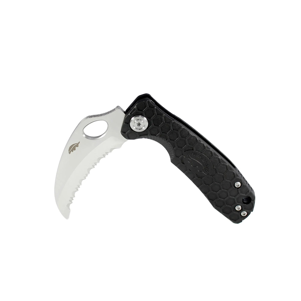 Honey Badger Claw Serrated 8Cr13MoV - Medium - Black
