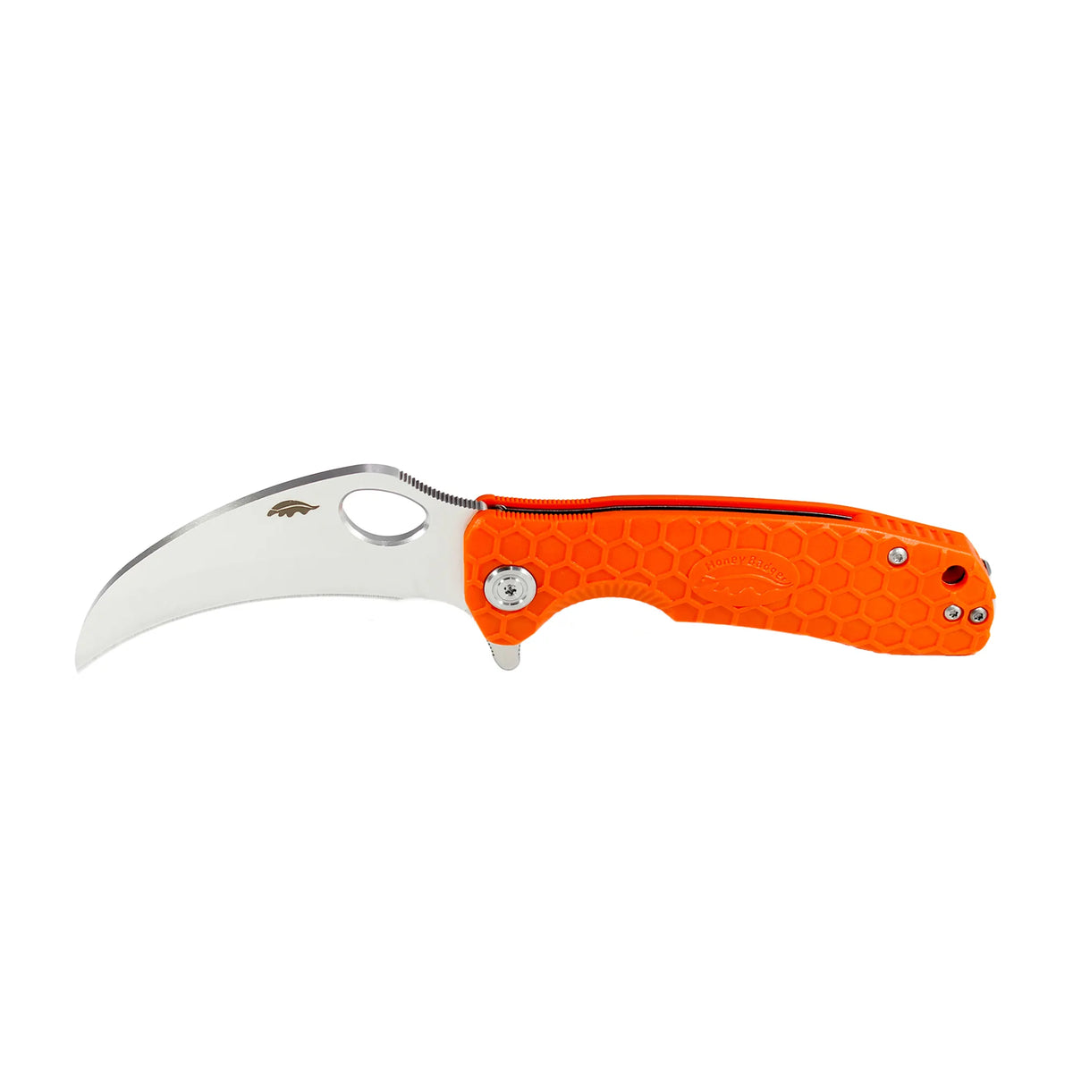 Honey Badger Claw Plain 8Cr13MoV - Medium - Orange