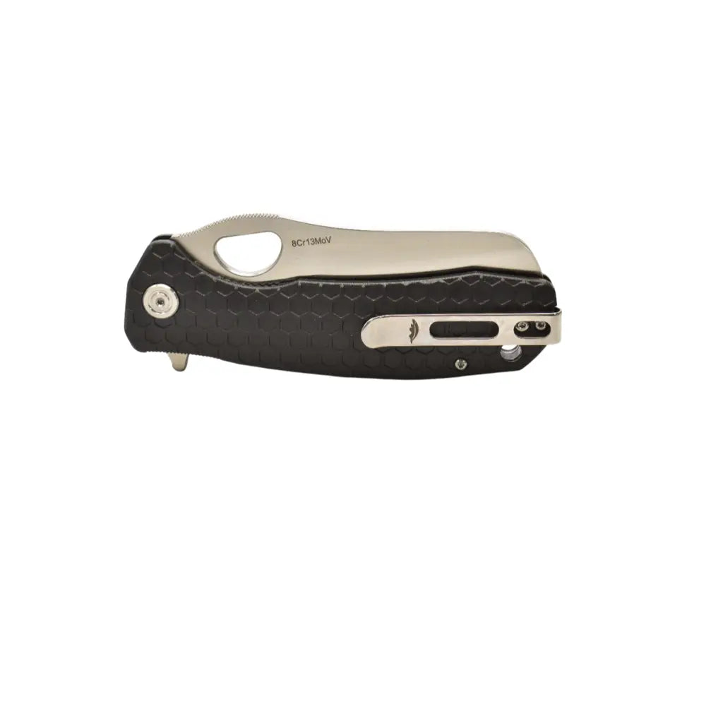 Honey Badger Rescue Serrated 8Cr13MoV - Large - Black