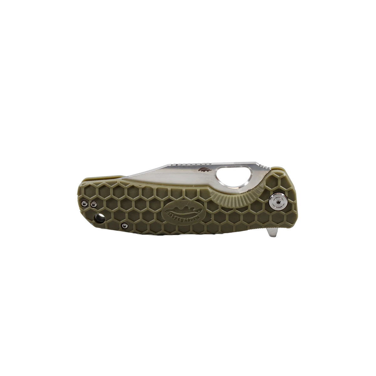 Honey Badger Clip Point 14C28N - Large - Green