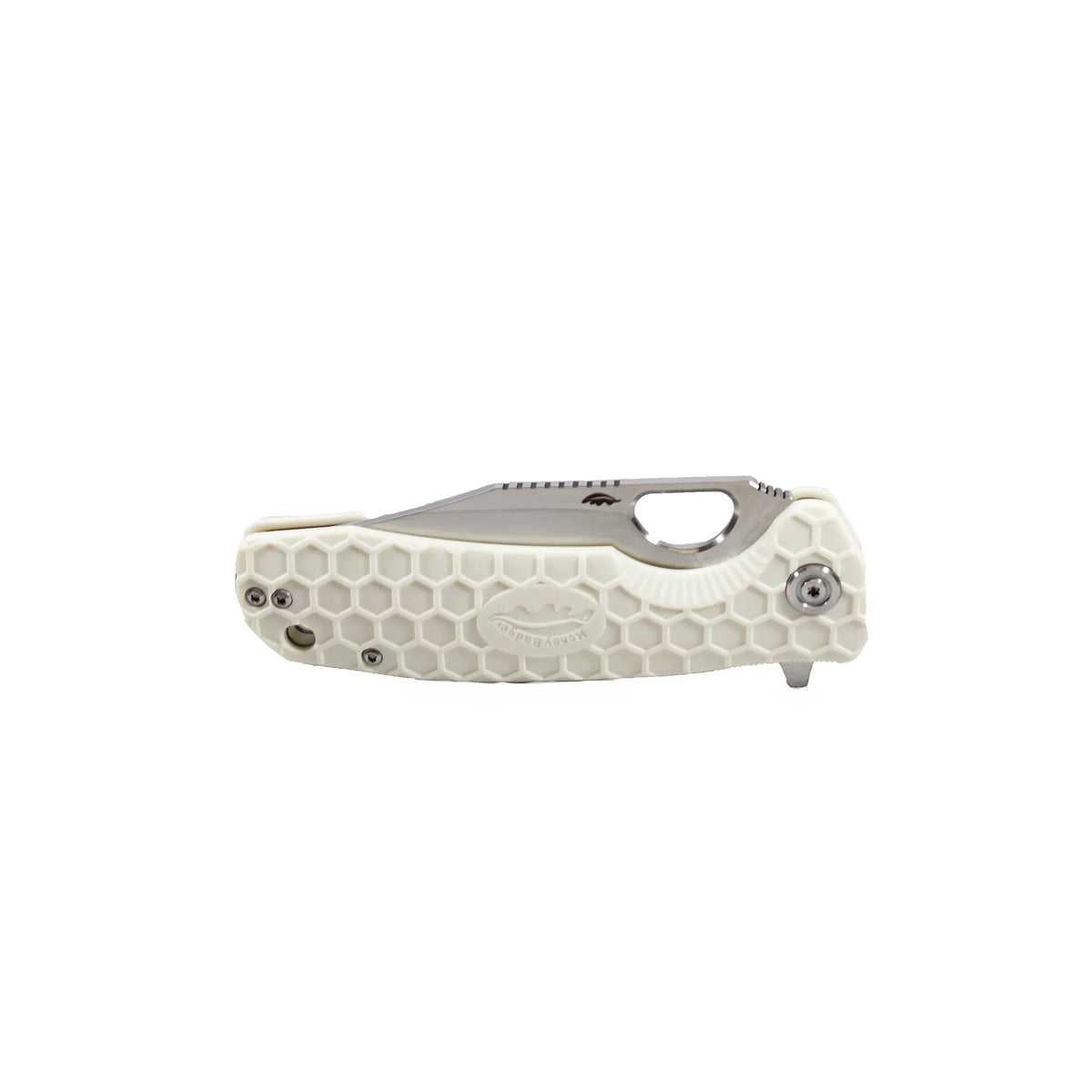 Honey Badger Clip Point 14C28N - Medium - White