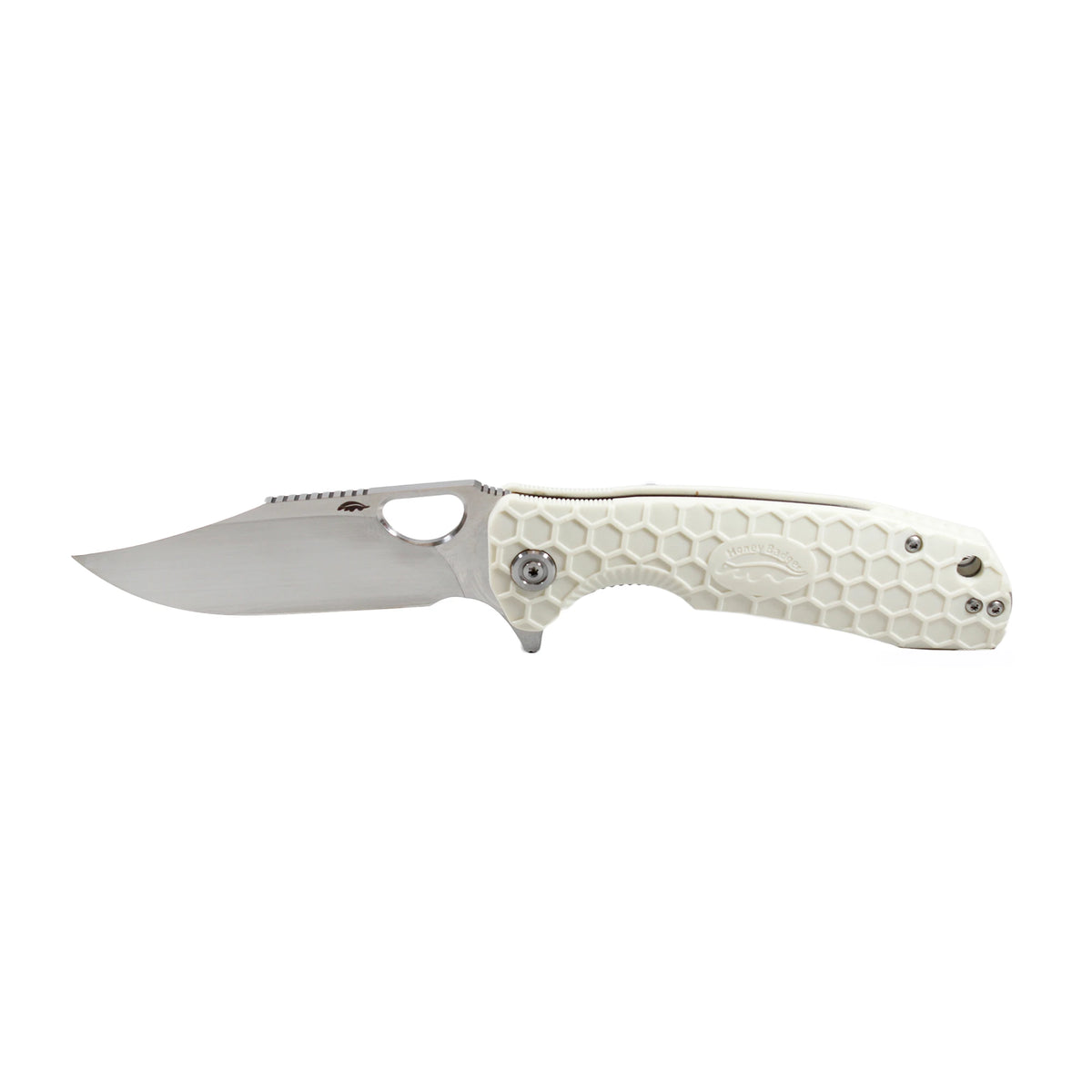 Honey Badger Clip Point 8Cr13MoV - Medium - White