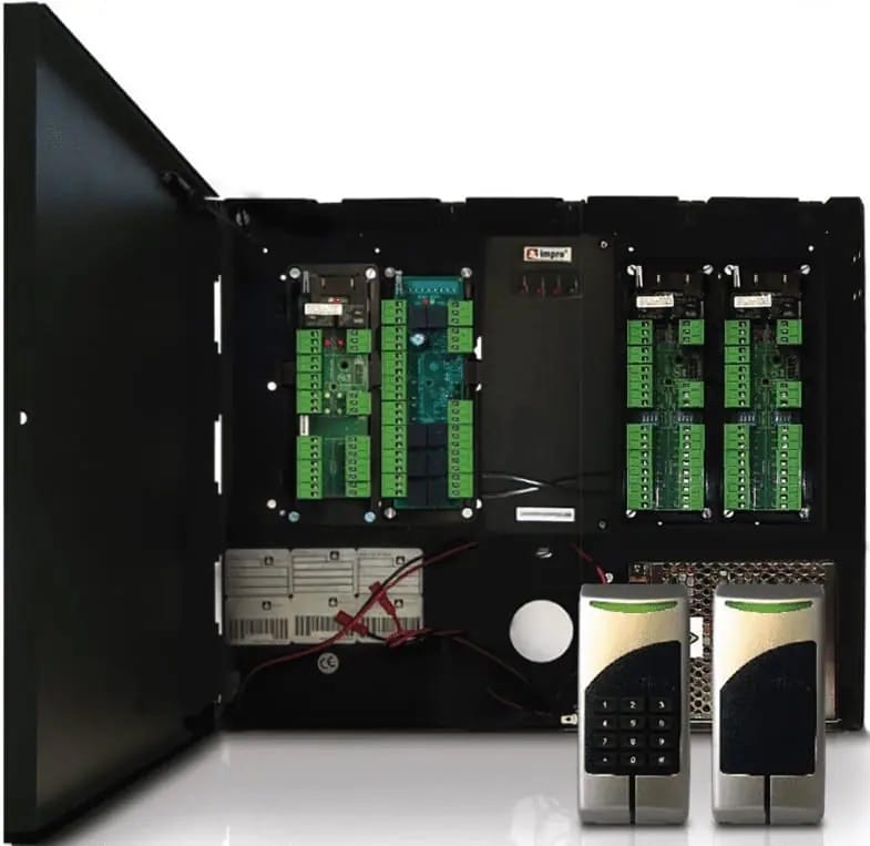 Impro IPS boxed solution includes cluster controller (No LCD), with one OSDP reader module (supports 2 readers)