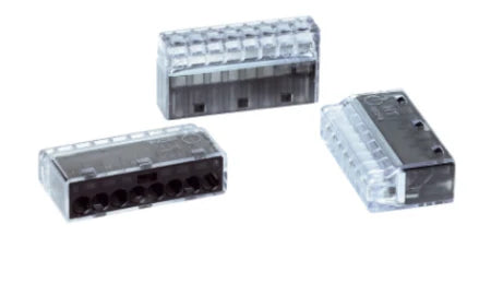 Helacon Connector 8 Way 0.5 To 2.5mm Wire Black / 4 Pack (2 Pack)