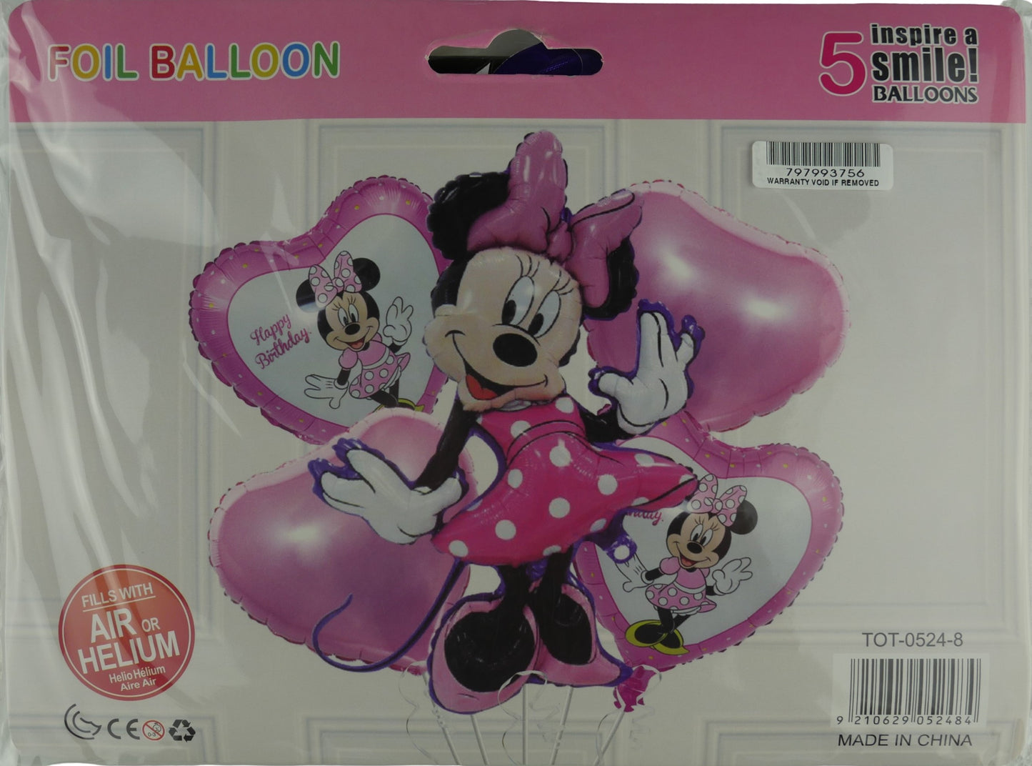 Casey 5Pc Mickey Themed Birthday Balloon Set