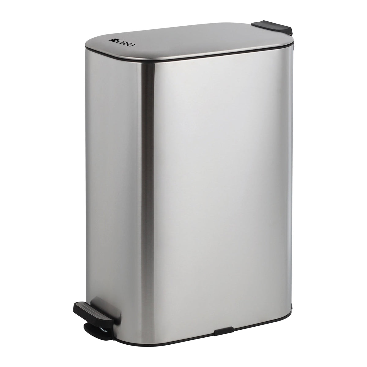 CASA 30L Steel Pedal Bin - Slimline Rectangle - Portofino - Silver