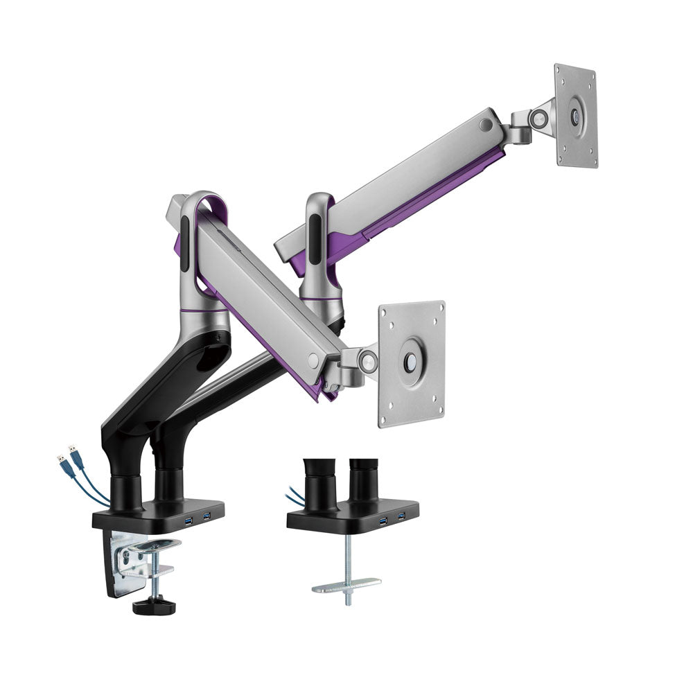 Bracket-dual Monitor Arm with Usb Ports ...* — Lumi | Guards on Duty Shop