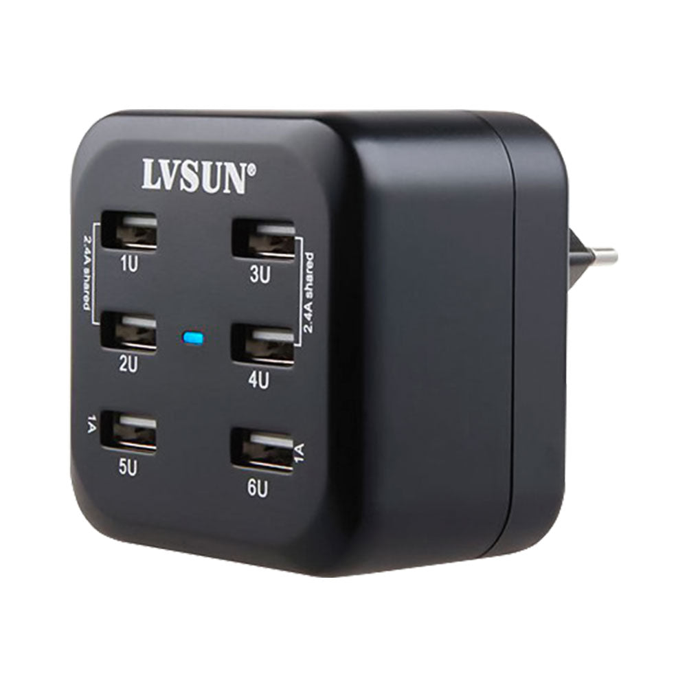 Lvsun 6-p Usb 34w 5v 6.8a Charging Station(ls-6us) — LVSUN | Guards on Duty Shop