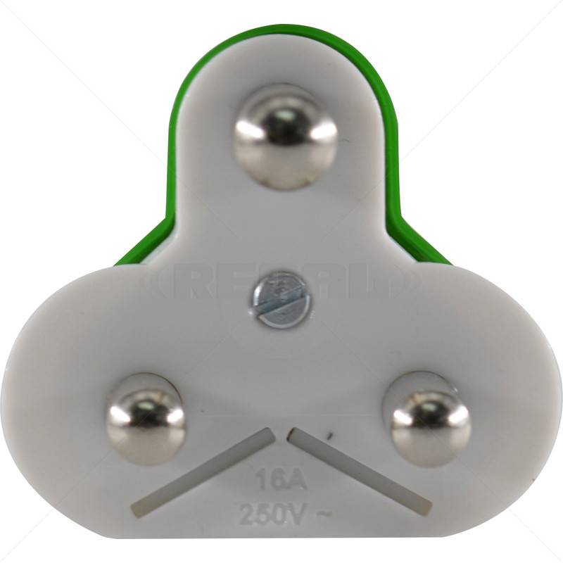 Clearline Protection Mains 16A Standard Plug LED Green