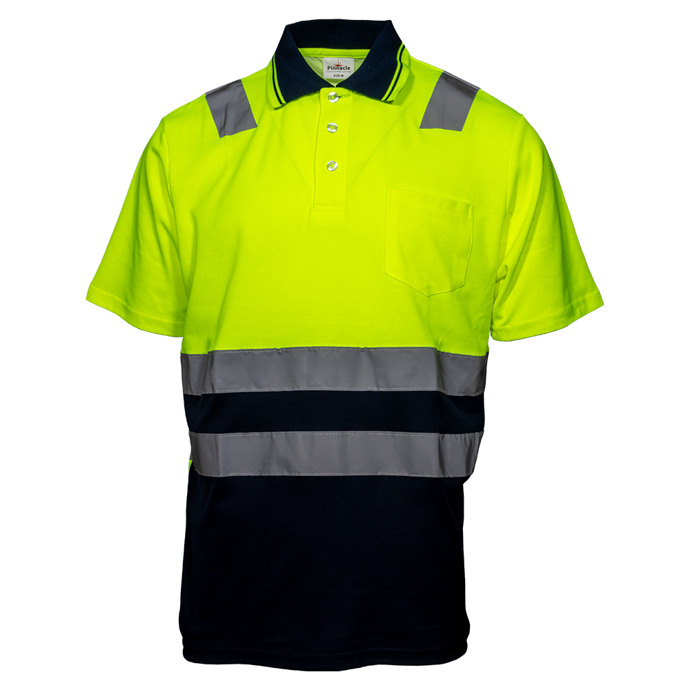 Pinnacle 2-Tone HiViz Golfer Lime/Navy Long Sleeve 180g (S – 2XL)