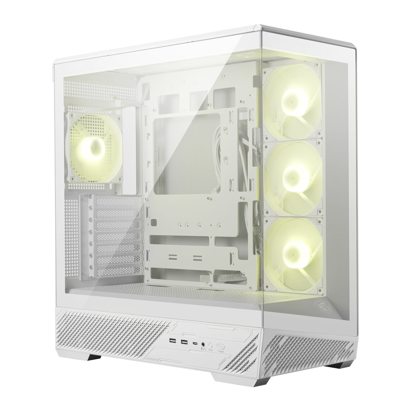 MSI MAG PANO 130R PZ ATX Gaming Chassis - White - Guards On Duty Shop & Security Guards