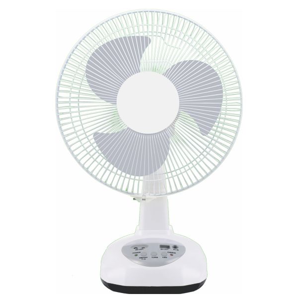 UltraTec Monsoon AC/DC 2-Speed Oscillating Fan with Built-In LED Emergency Light