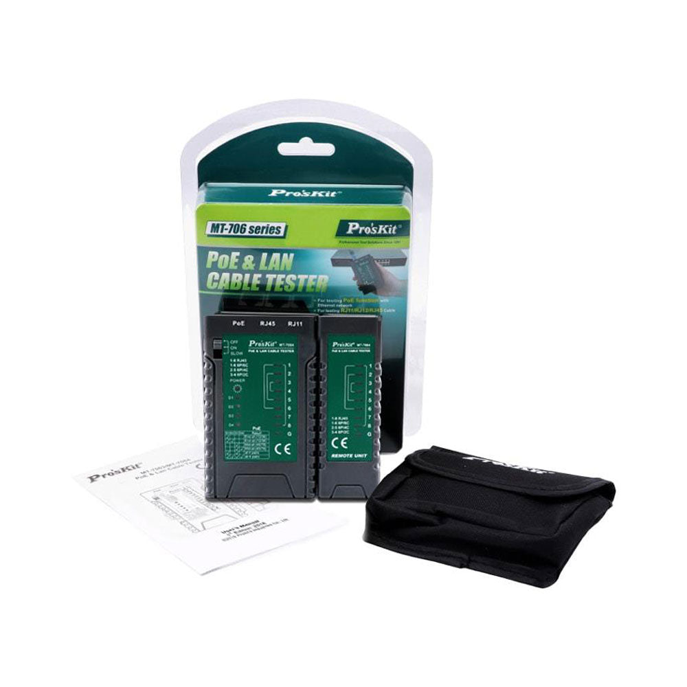 Proskit Poe Rj45/12/11 Cable Tester — Proskit | Guards on Duty Shop