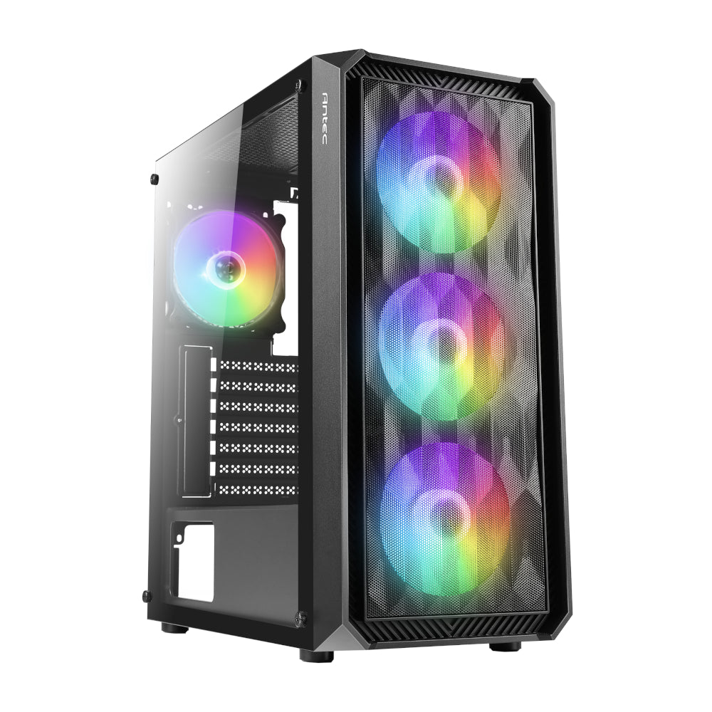 Antec NX292 ATX | Micro-ATX | ITX ARGB Mid-Tower Gaming Chassis - Black - Guards On Duty Shop & Security Guards