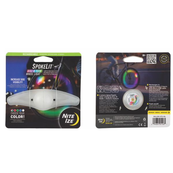 Nite Ize SpokeLit Rechargeable Wheel Light - Disc-O Tech