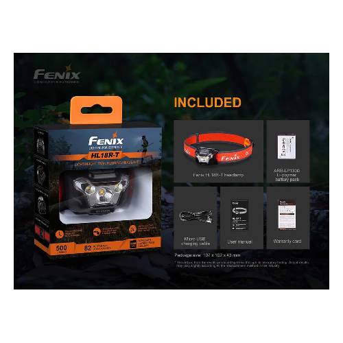 Fenix HL18R-T LED headlamp (black) - Guards On Duty Shop