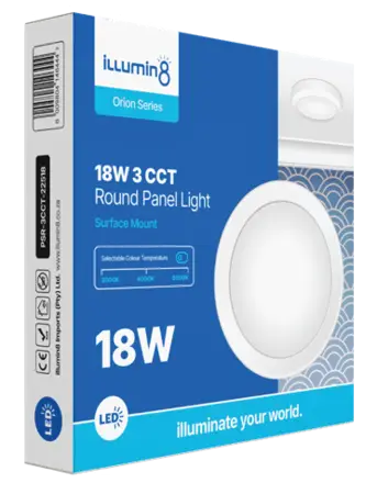 18W Rnd Surface Pannel 3 Cct