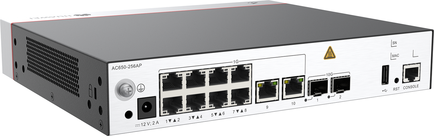 AC650-256AP 10*GE ports 2*10GE SFP+ ports manage up to 256 AP's