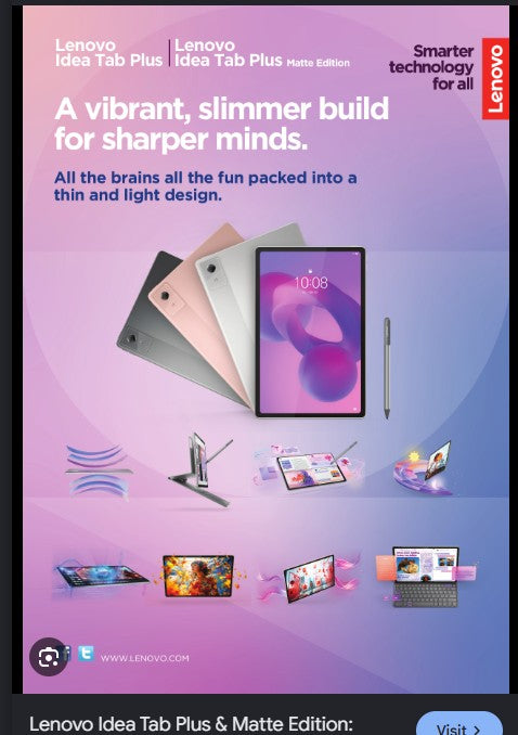 TB336ZU IdeaTab Matt Edition / Grey / 11" 2.5K / 2560x1600 / Paper-like Anti-Glare / MediaTek Dimensity 6300 (8C 2x A76 @2.4 GHz+6x A55@2.0 GHz) / 8GB / 256GB UFS 2.2 / 5G / Voice Call / MicroSD Card / Lenovo Folio Keyboard+Tab Pen / Android 15/16/17 / 1