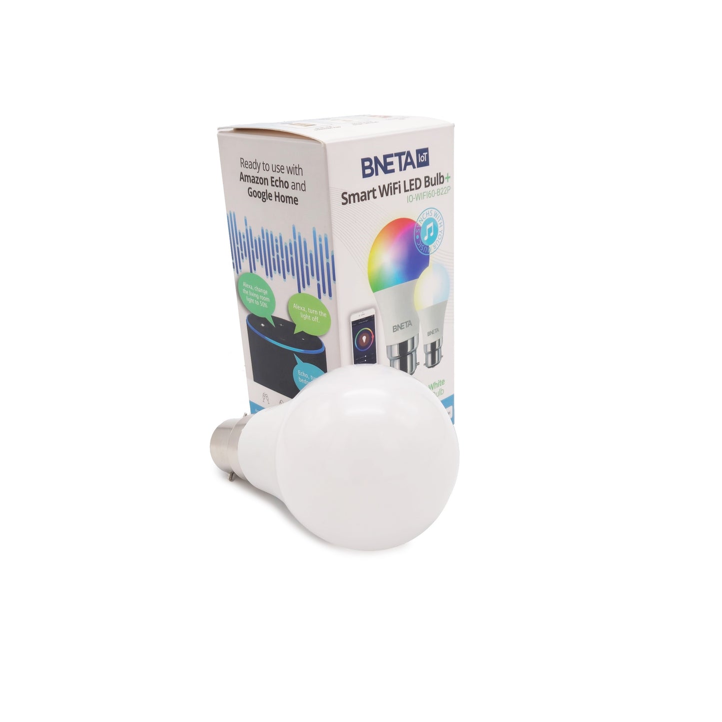 BNETA IoT Smart WiFi Colour + Warm/Cool white LED Bulb (B22)
