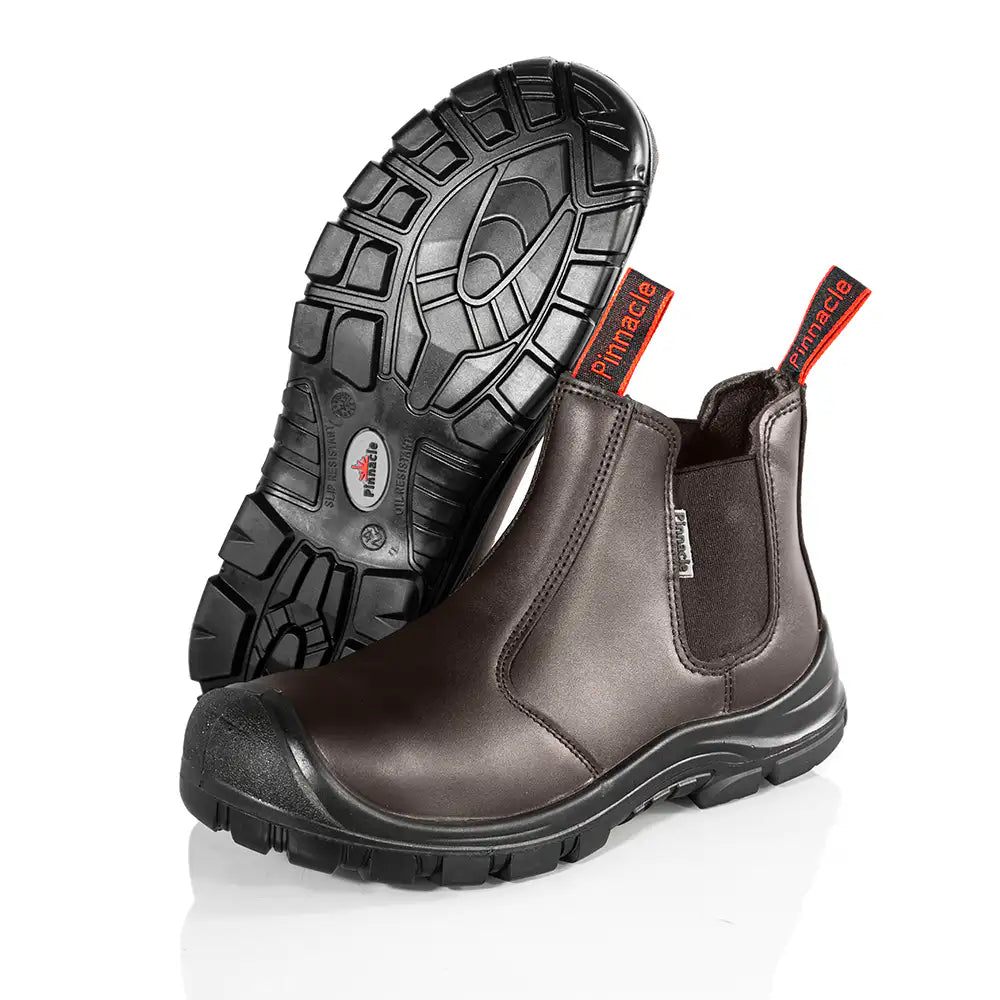 Pinnacle AUSTRA CHELSEA Boots Brown (Steel Toe & Midsole)