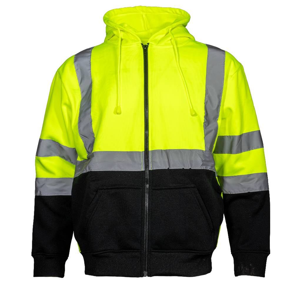 Pinnacle Lime/Black Pro Fleece Jacket with Hood (S – 2XL)