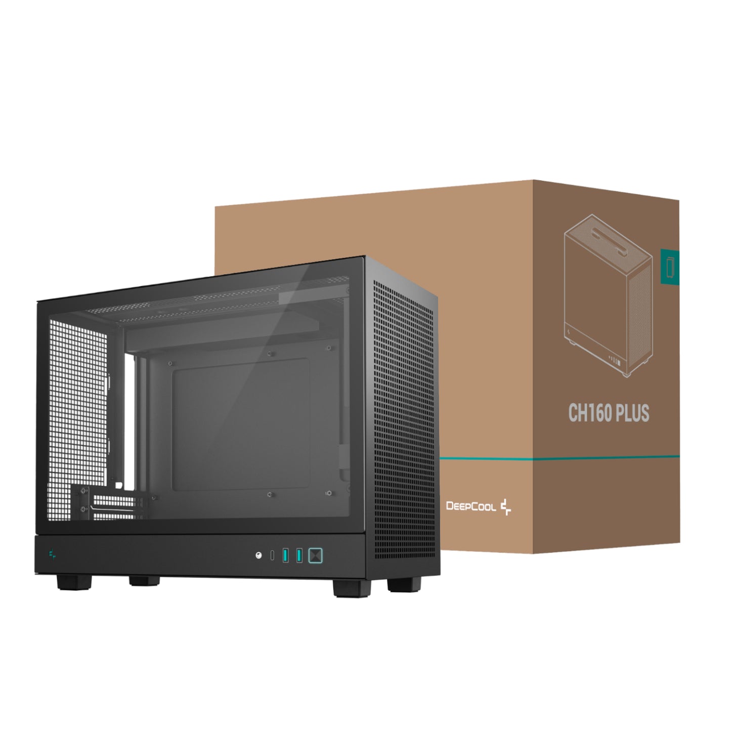 DeepCool CH160 PLUS Micro-ATX Chassis - Black - Guards On Duty Shop & Security Guards