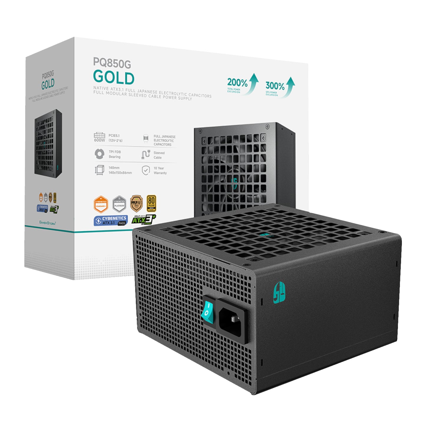 DeepCool PQ850M 850W 80 PLUS GOLD Fully Modular Power Supply - Guards On Duty Shop & Security Guards