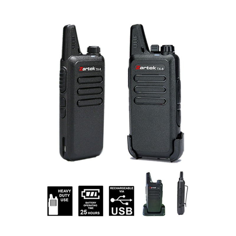 Zartek TX8-SUPER - Zartek TX-8 Two way radio SUPERPACK