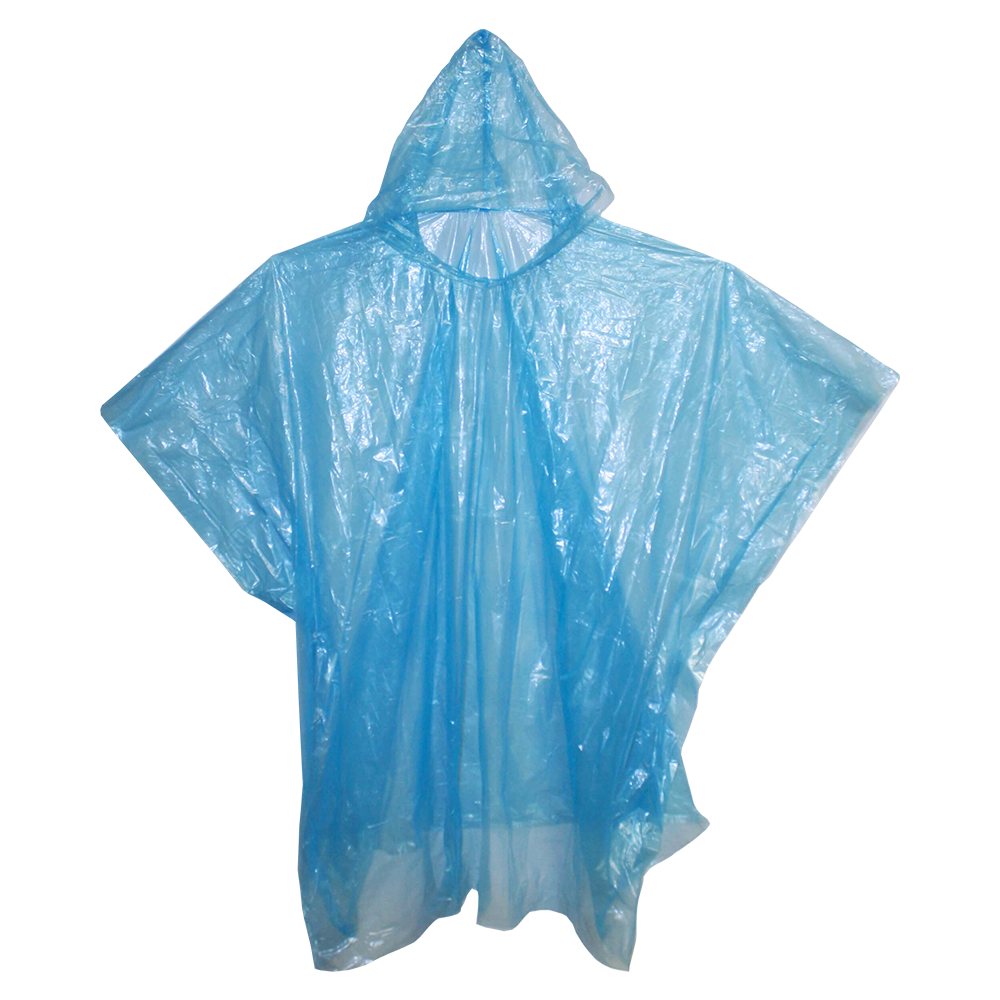 Pinnacle Emergency Rain Poncho with Hood Reusable (Pack of 10) (Pack of 10)