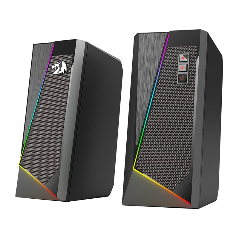 REDRAGON 2.0 Satellite Speaker ANVIL 2 x 3W RGB USB|Aux Gaming Speaker - Black - Guards On Duty Shop & Security Guards