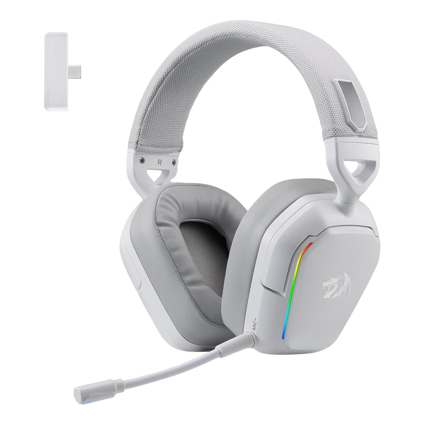 Redragon H868 RGB Wireless Gaming Headset - White - Guards On Duty Shop & Security Guards